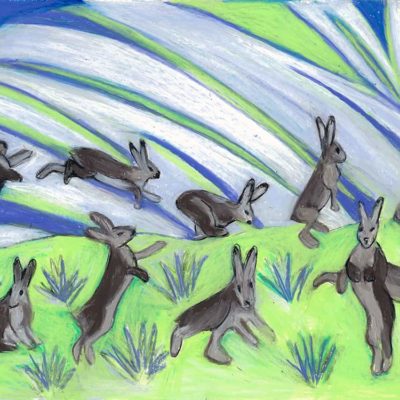 Ten Leaping Hares
