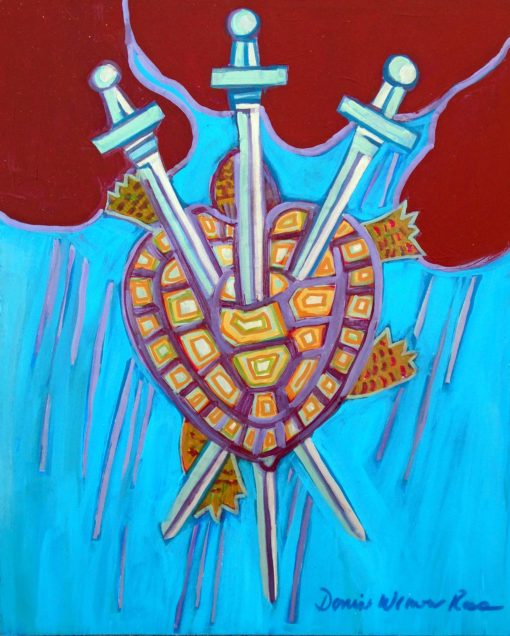 World Turtle: Three of Swords  |  SOLD