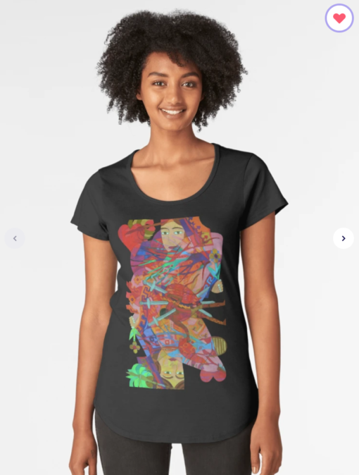 Queen of Hearts Scoop Neck Women's T-shirt