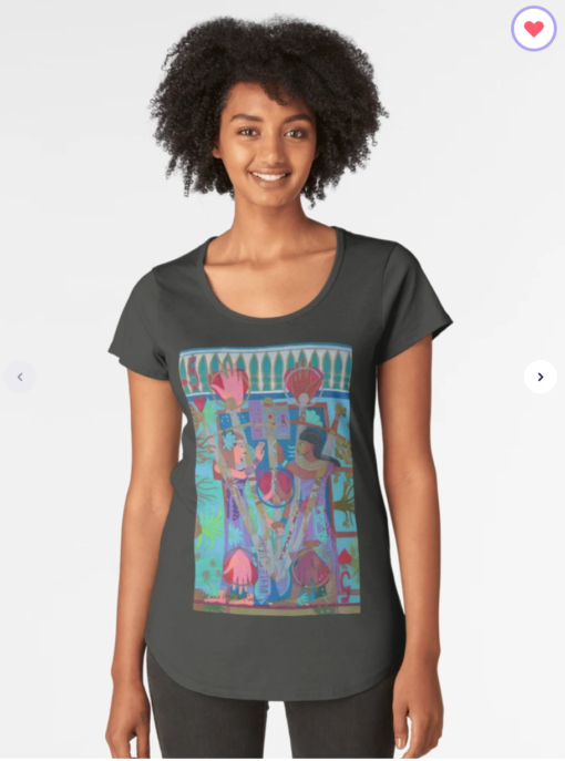 Five of Ringing Hearts Premium Women's Scoop T-Shirt