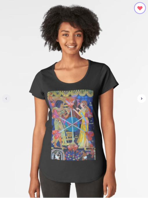 Six Phases of the Eclipse of the Heart Premium Women's Scoop T-Shirt