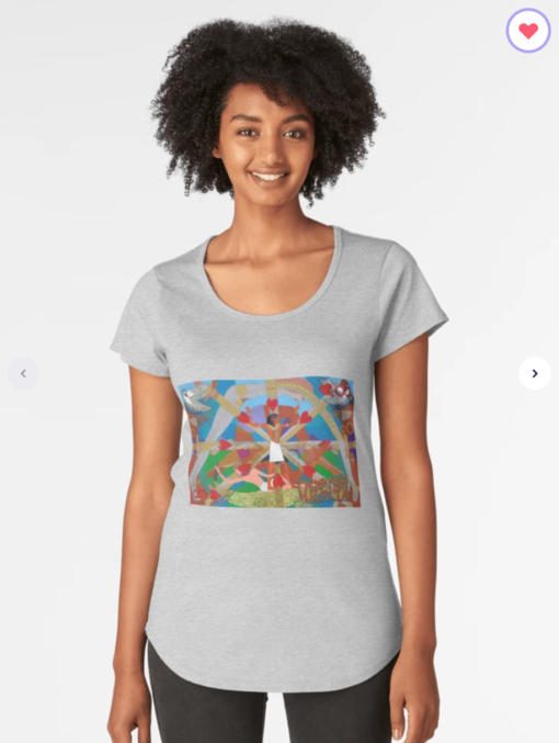 Eight of Infinite Hearts Premium Women's Scoop T-Shirt