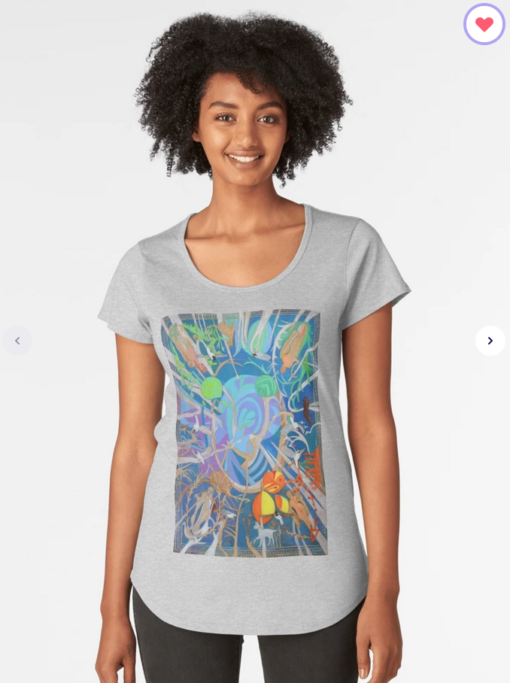 Four of Whirling Aspens Premium Women's Scoop T-Shirt