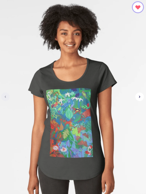 Five of Sacred Trees Premium Women's Scoop T-Shirt