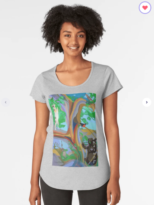 Jumping Juniper Premium Women's Scoop T-Shirt