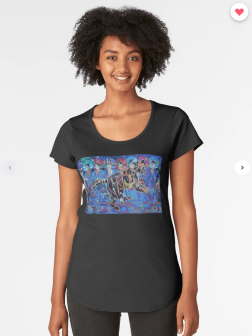 Seven Sages Watch Over the Great Bear in the Ancient Night Premium Women's Scoop T-Shirt