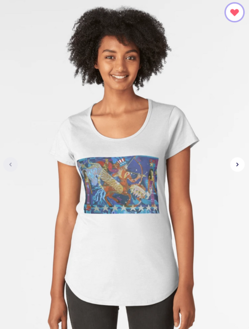 Eight Stars of War Premium Women's Scoop T-Shirt