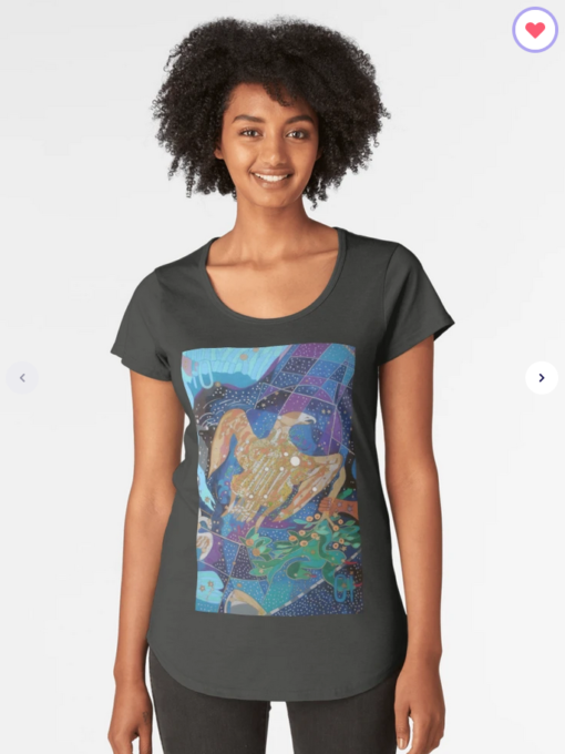 Ten Stars of the Eagle's Harp Premium Women's Scoop T-Shirt