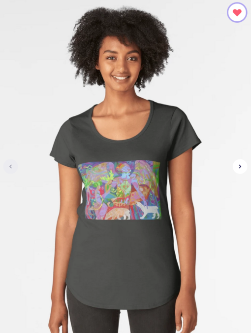 Aurora Borealis Premium Women's Scoop T-Shirt