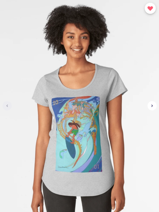 Hang Ten Over Boney Reefs Premium Scoop Women's T-Shirt