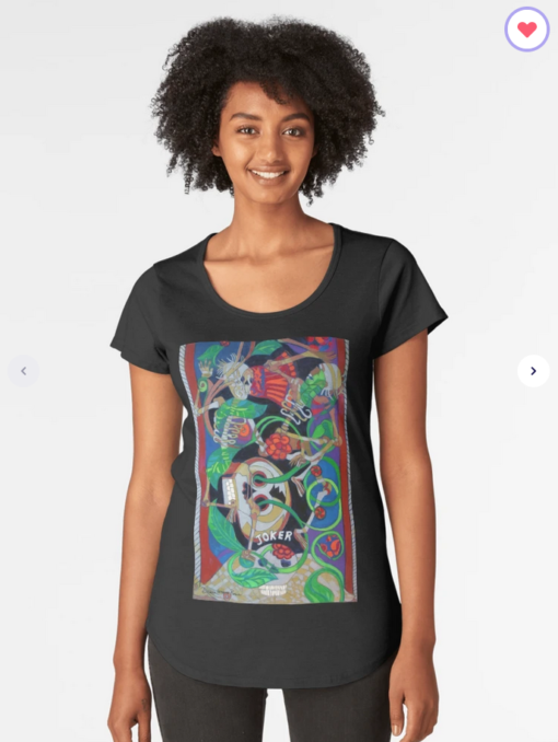 Exit Stage Left Premium Women's Scoop T-Shirt