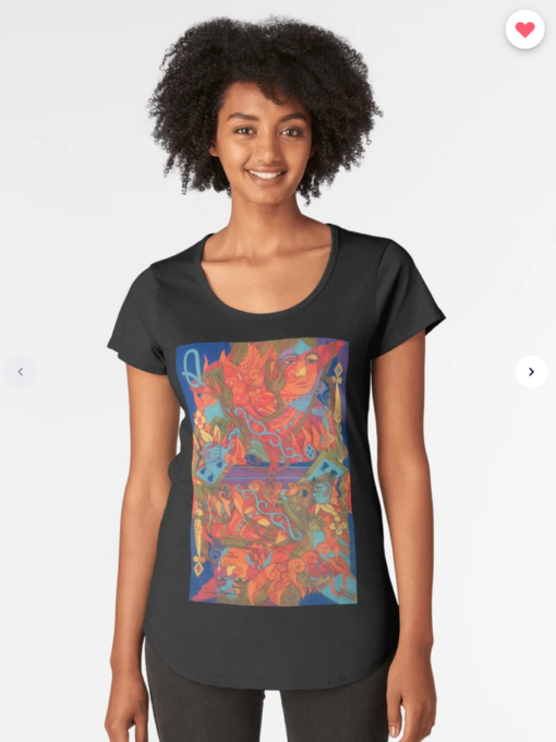 The Queen's Fire Premium Women's Scoop T-Shirt