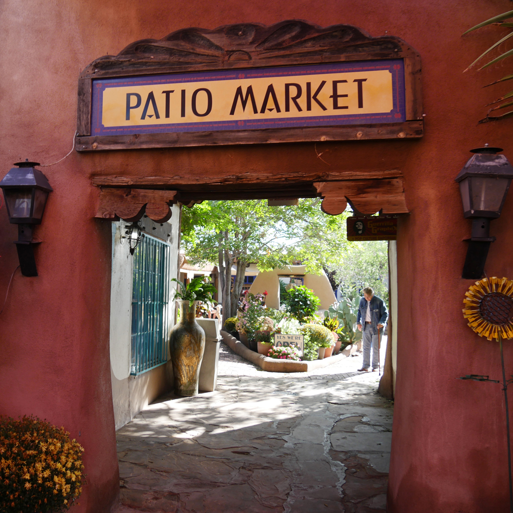 entrance to the Patio Market at the Old Town in Albuquerque